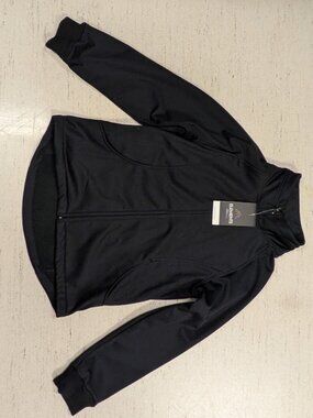 Elements Athleisure Women's Gathered Anorak Jacket, sz L, Black